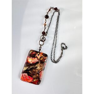 Orange Sea Sediment Jasper & Gold Copper Bornite